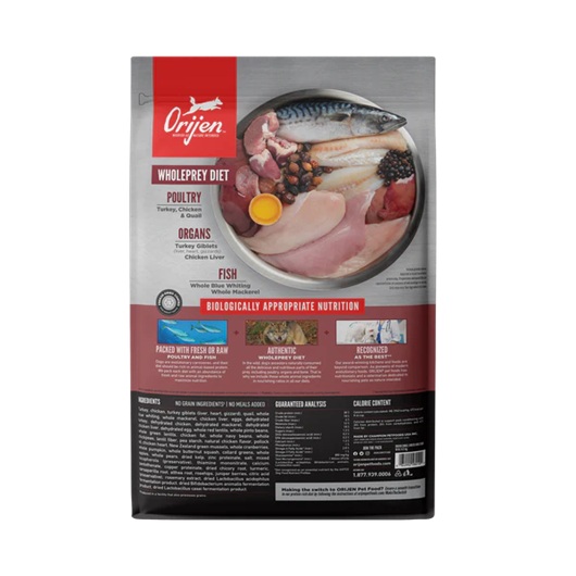 saco Orijen Small Breed con caracteristicas e ingredientes