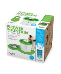 Catit Fuente bebedera Flor con Alfombrilla y Plato
