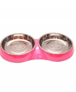 Plato Doble Para Gato - MasCat fucsia