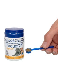 Plaque Off Polvo para Perros junto a su dosificador
