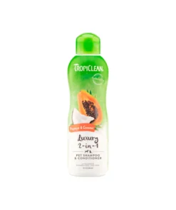 Tropiclean Shampoo 2 en 1 Papaya & Coconut