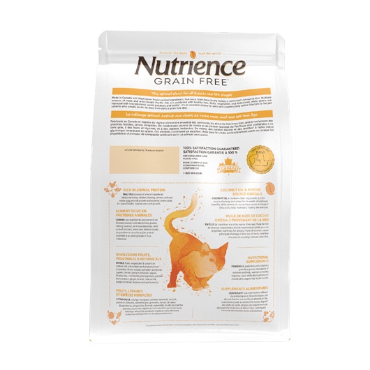 Nutrience Grain Free Pavo Pollo Arenque para Gato
