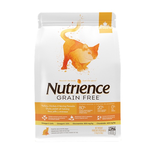 Nutrience Grain Free Pavo Pollo Arenque para Gatos
