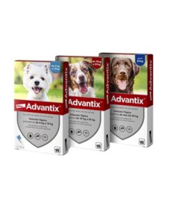Caja de pipetas Advantix para perros, antiparasitario externo para pulgas, garrapatas y mosquitos