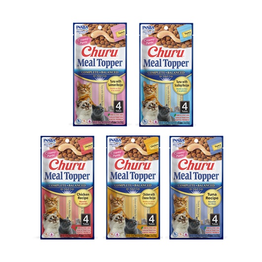 Inaba Churu Meal Topper para gatos, pack de 5 sabores