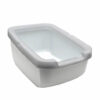 bandeja sanitaria bordes altos gris para gatos