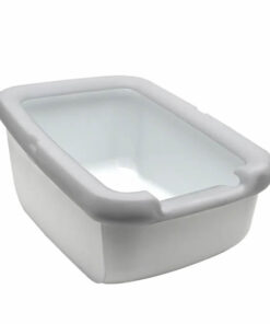 bandeja sanitaria bordes altos gris para gatos