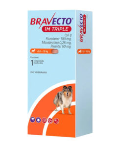 bravecto triple 1 comp 5 a 10 kg naranjo