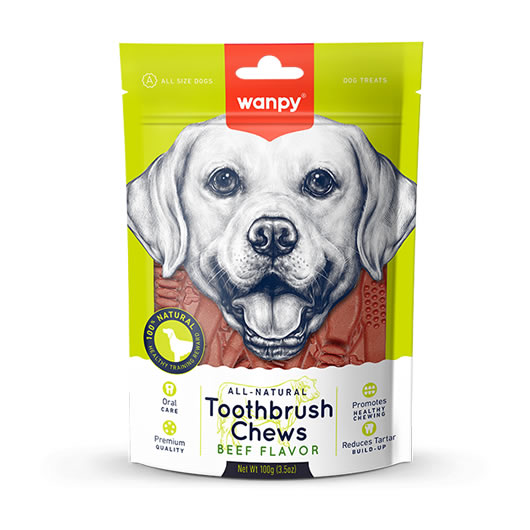 wanpy perro toothbrush carne