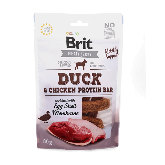 brit meaty jerky duck chicken protein bar